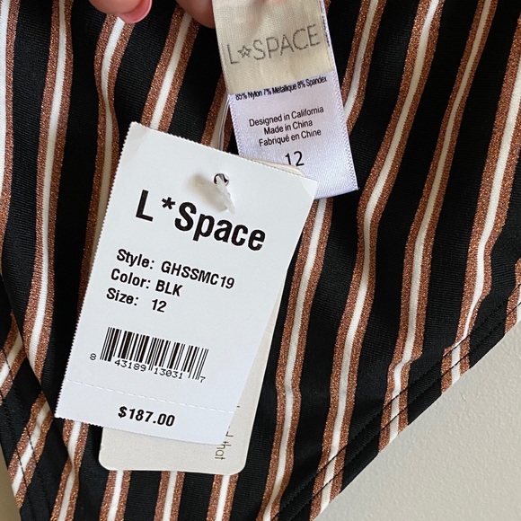NWT L*SPACE Horizon Stripe Sunscape One Piece 12 - Picture 11 of 12